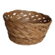 Panier rond vintage en osier naturel – Tressage croisé rustique