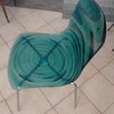 Blue polymer plastic chair Calligaris