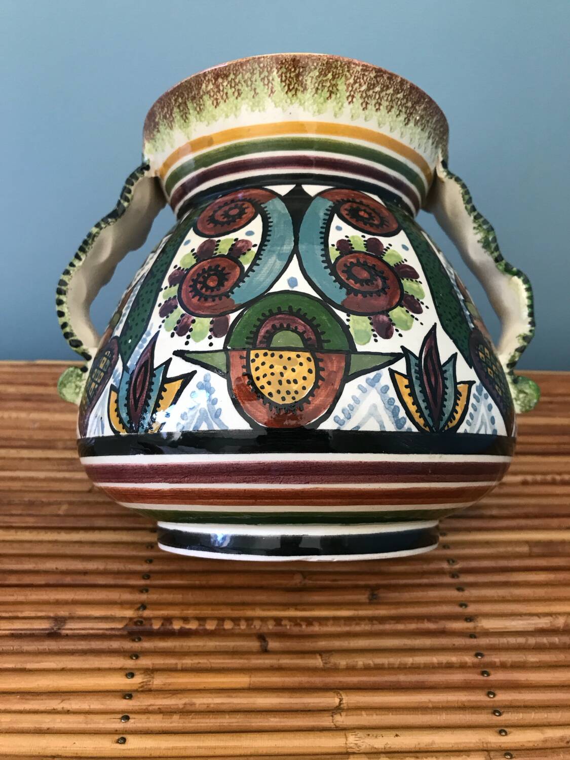 Paul Fouillen Quimper ceramic vase