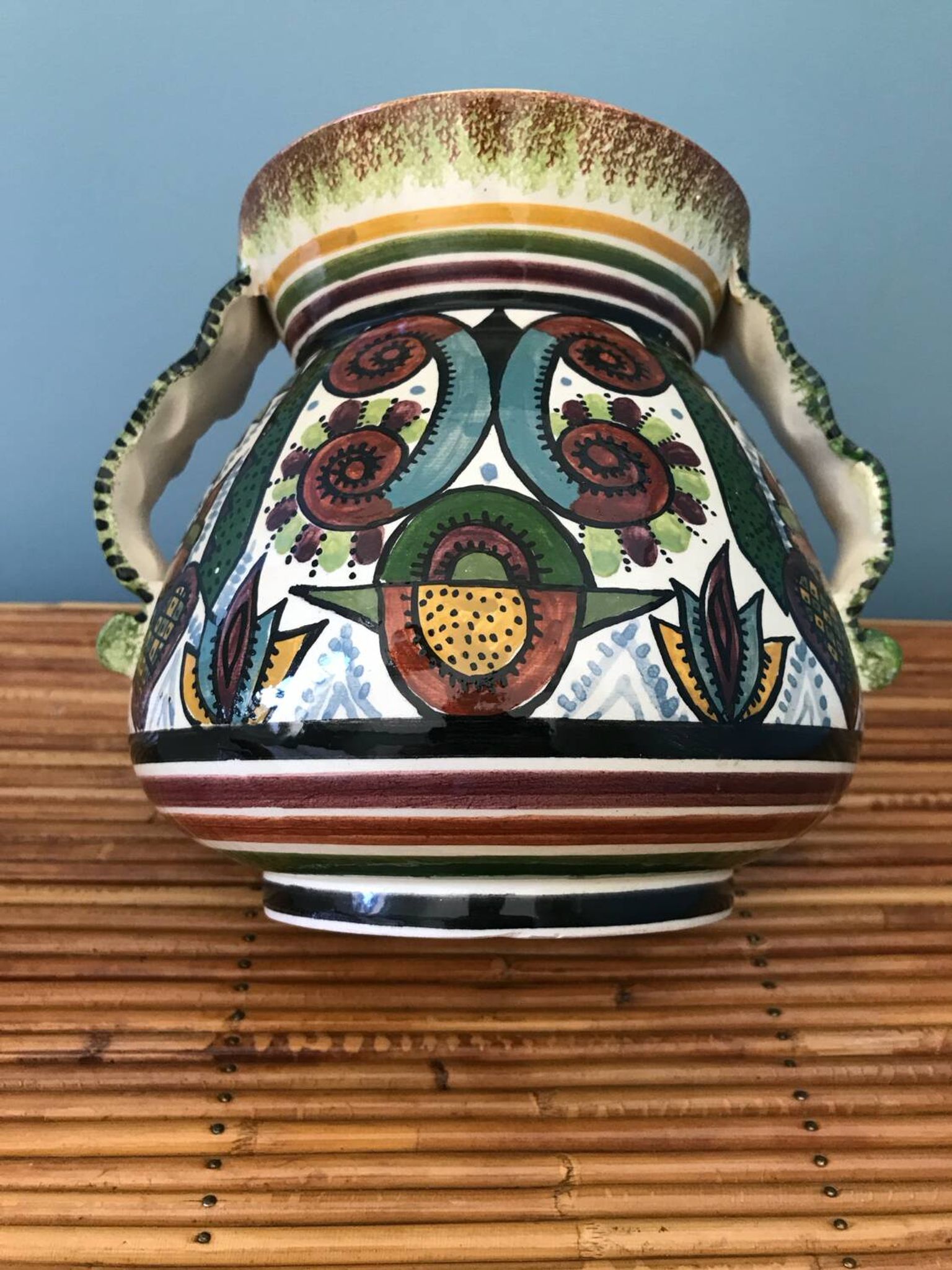 Paul Fouillen Quimper ceramic vase