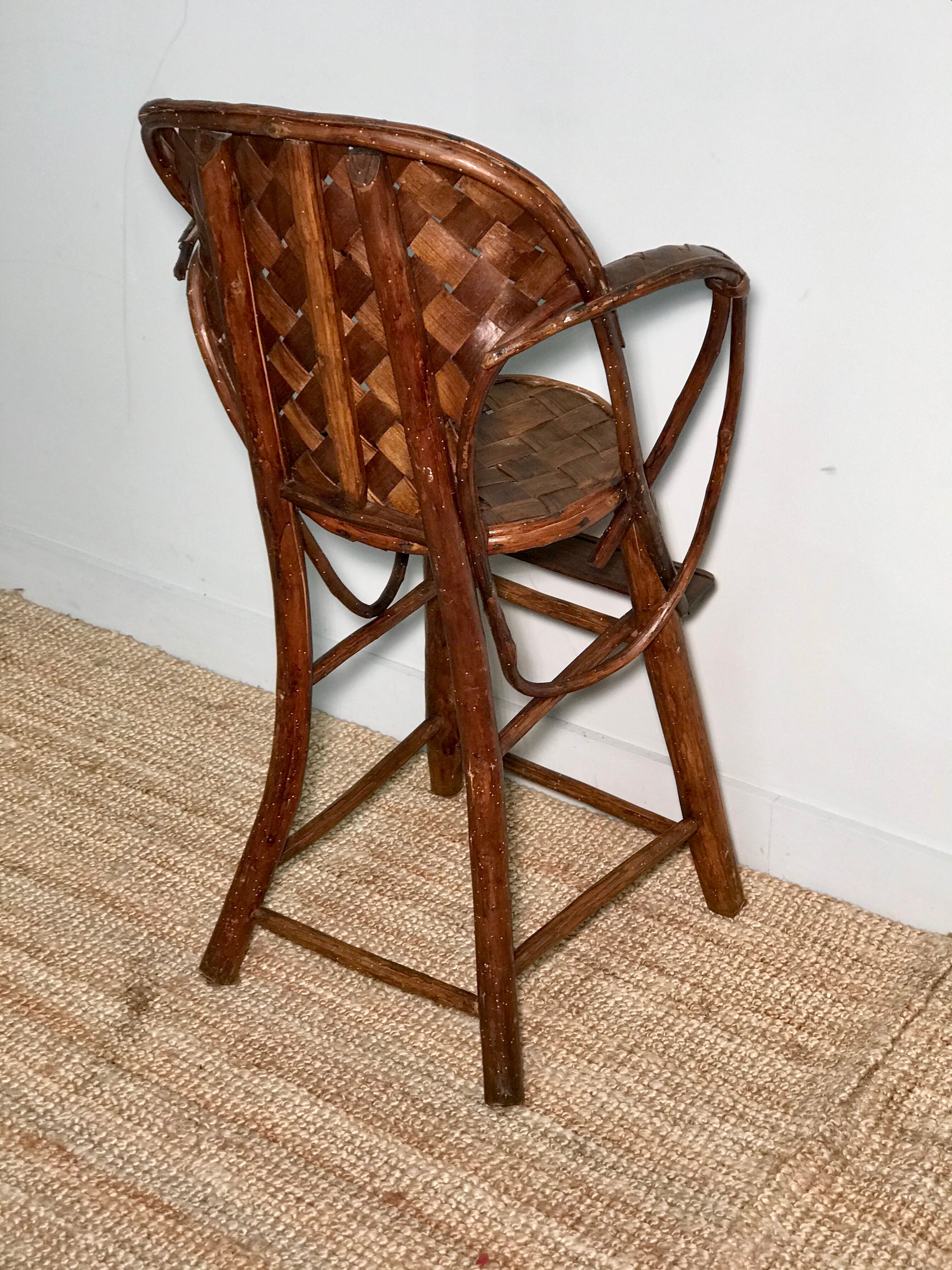 Child chair in chestnut