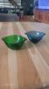 2 ear bowls in coloured glass Vereco