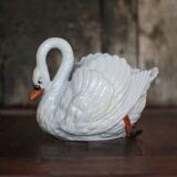 Ceramic swan planter, swan pot, trinket dish.