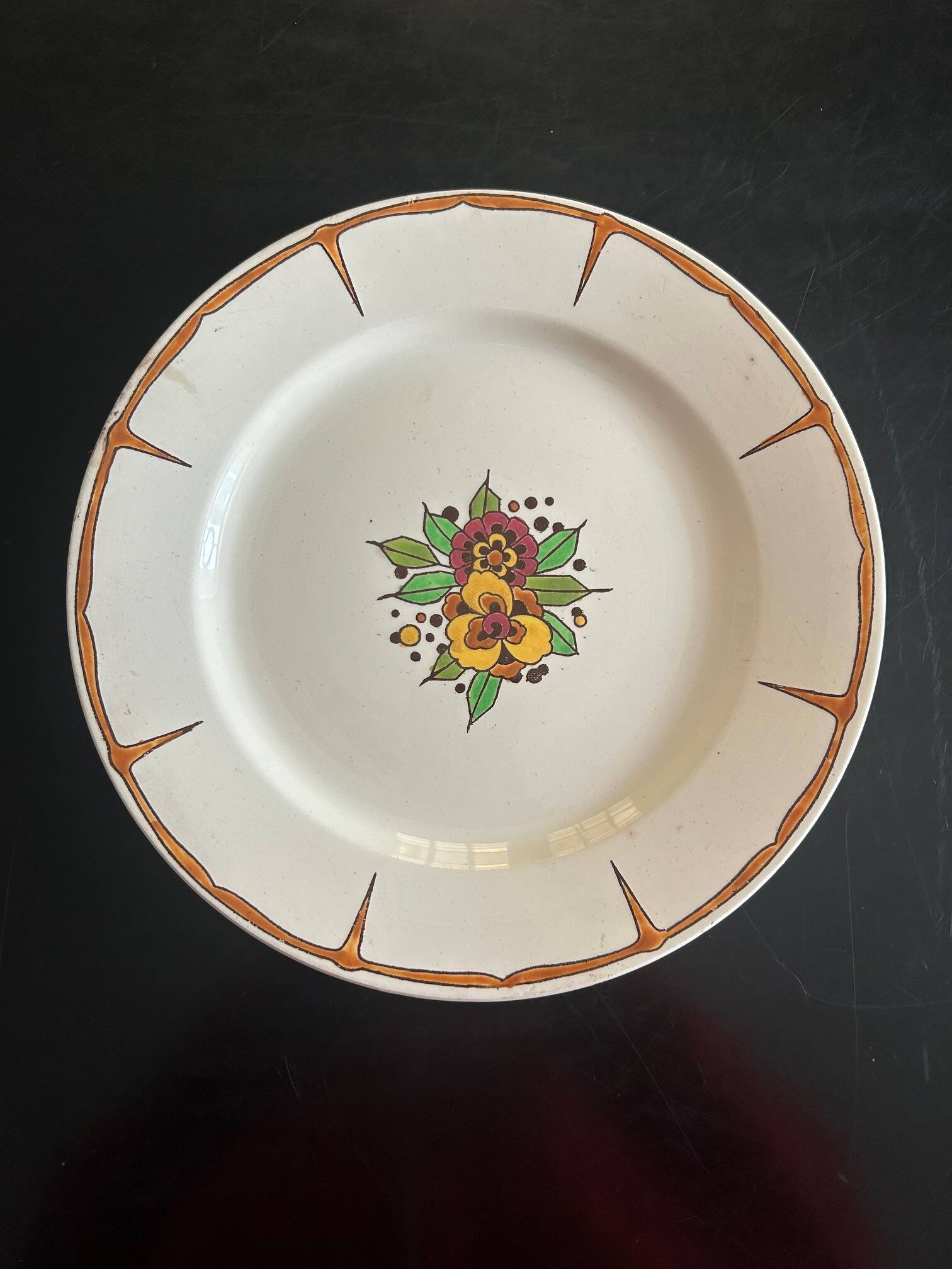 Set of art deco dishes boch fréres la louviére