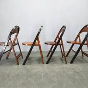 Set of Four Bauhaus Folding Chairs B751 by Ligna, Czechoslovakia 1930s