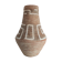 German ceramic vase with geometric patterns with white enamels
