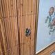 Vintage 1960s split bamboo and rattan wardrobe