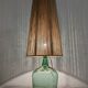 Vintage demijohn lamp in glass and XXL jute rope