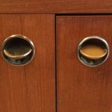 Modernist sideboard Louis Paolozzi in teak 240 cm