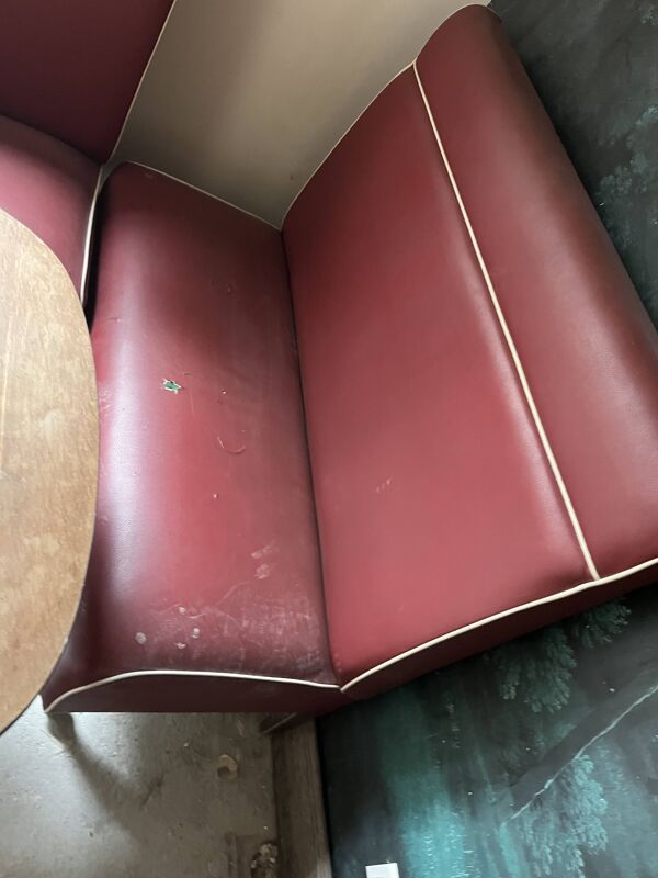Banquette de type restaurant en Skaï Bordeaux