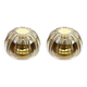 Pair of wall sconces in brass and amber glass by Limburg, Germany, 1960s.