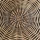Rattan storage pouffe from the 60s-70s.