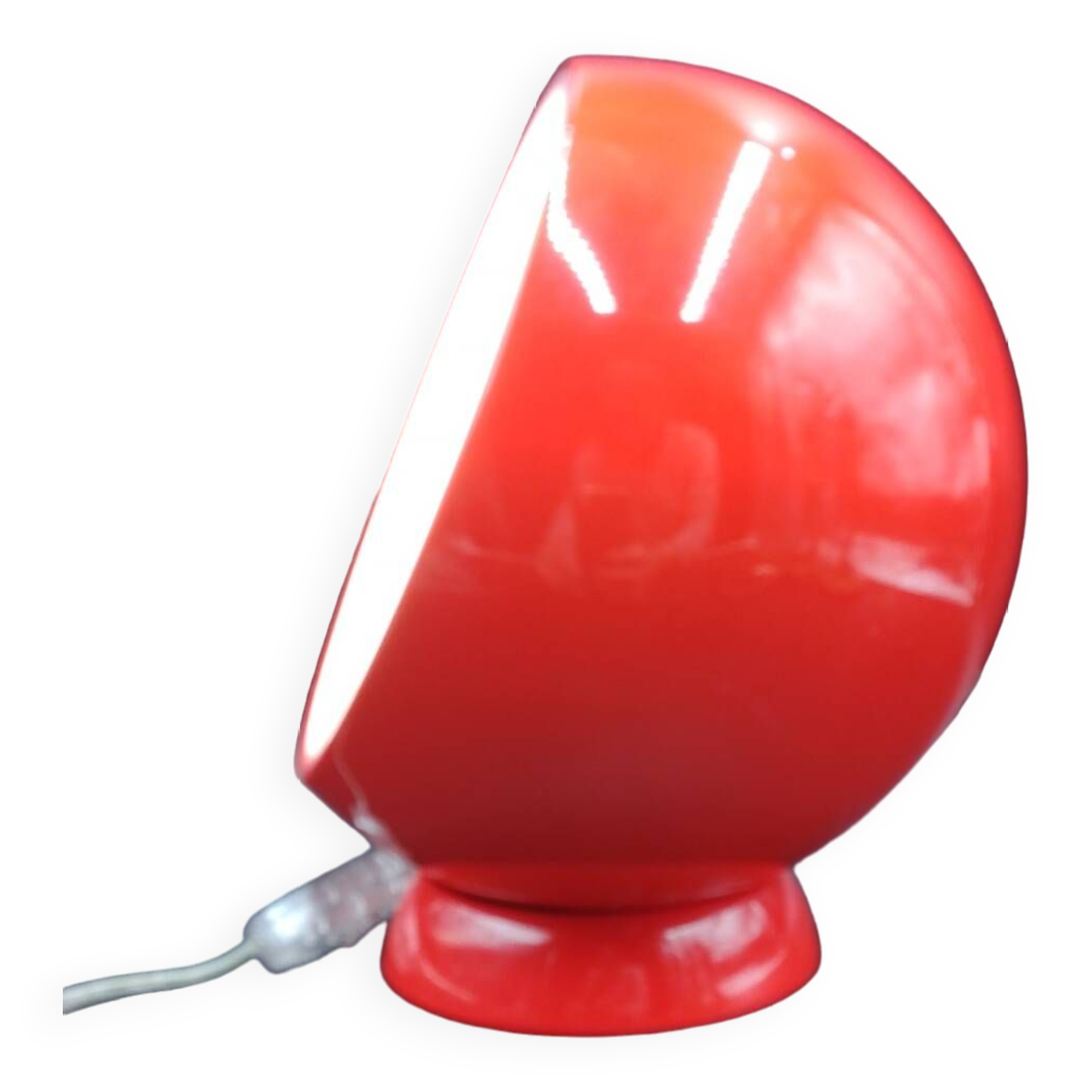 Rare vintage & designer red metal bouboule aluminor mood table lamp