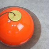 Italian Orange Space Age Saturn Lamp, 70s