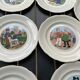 11 assiettes à dessert sarreguemines vintage