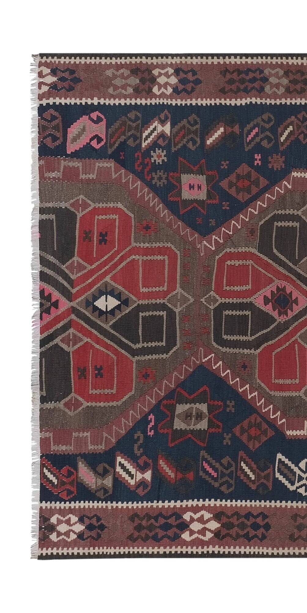Vintage Turkish kilim, handwoven, 181x351 cm.