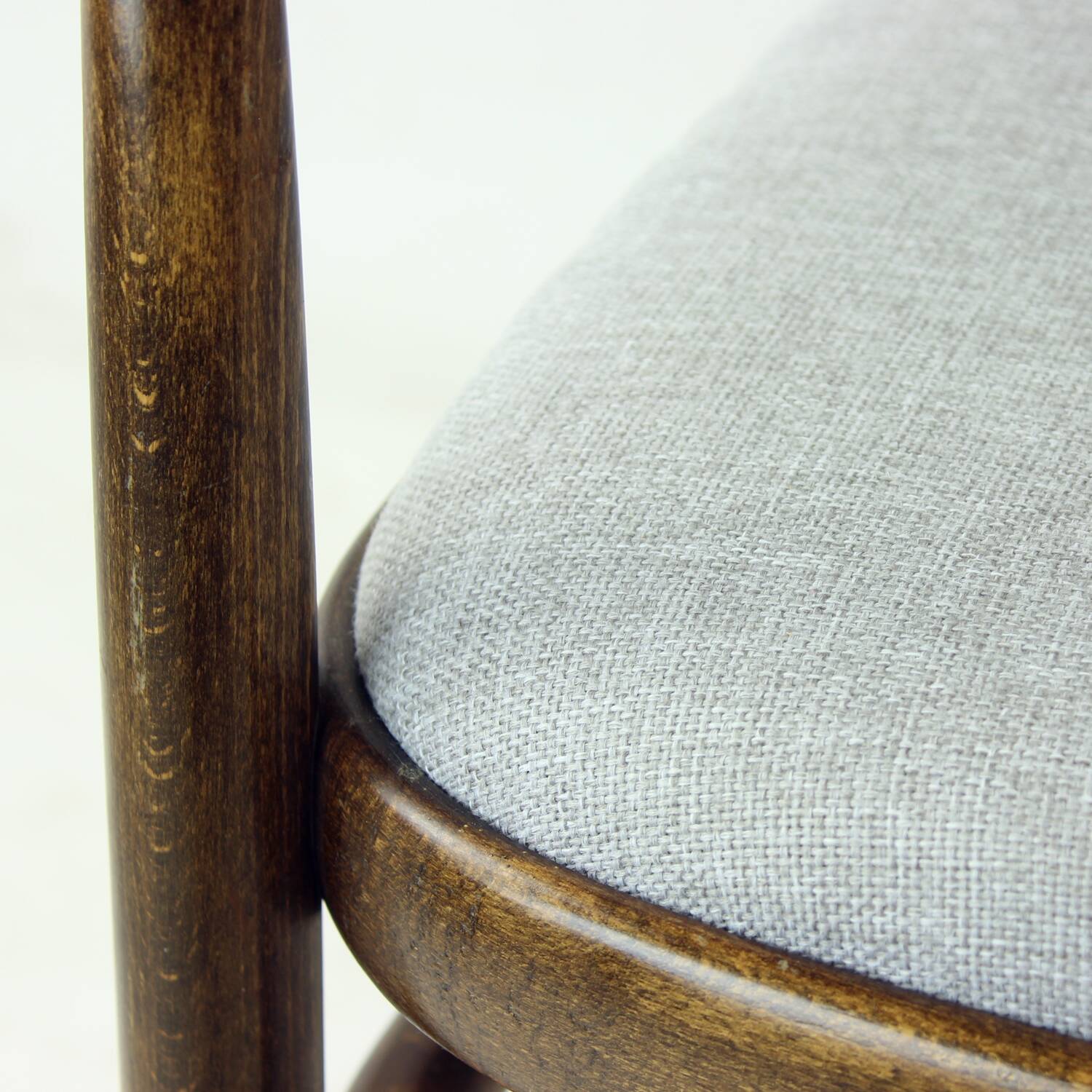 Curved wooden armchair, Czechoslovakia, 1950s