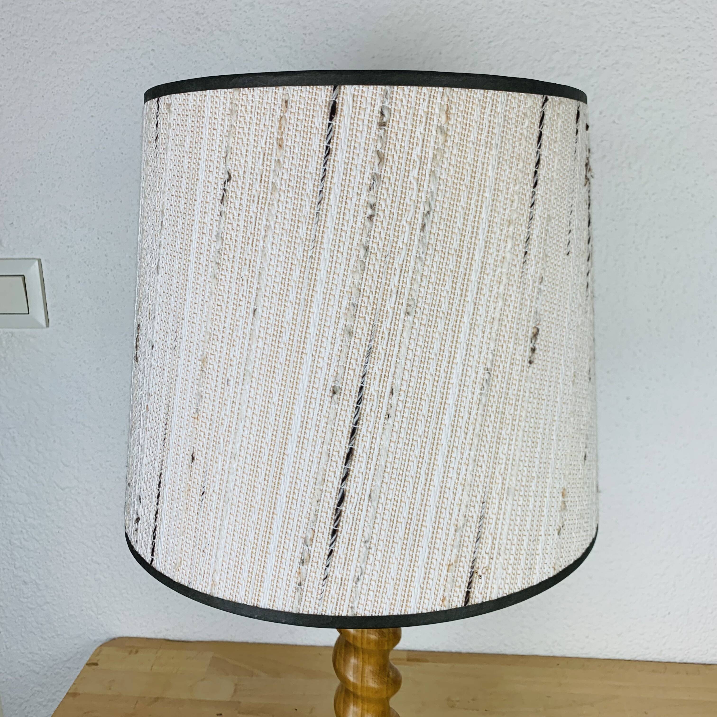 Turned wood lamp from the 70s