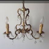 Bronze chandelier with Swarovski crystal