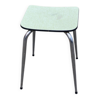 Light green formica and steel stool from the 1980s.
