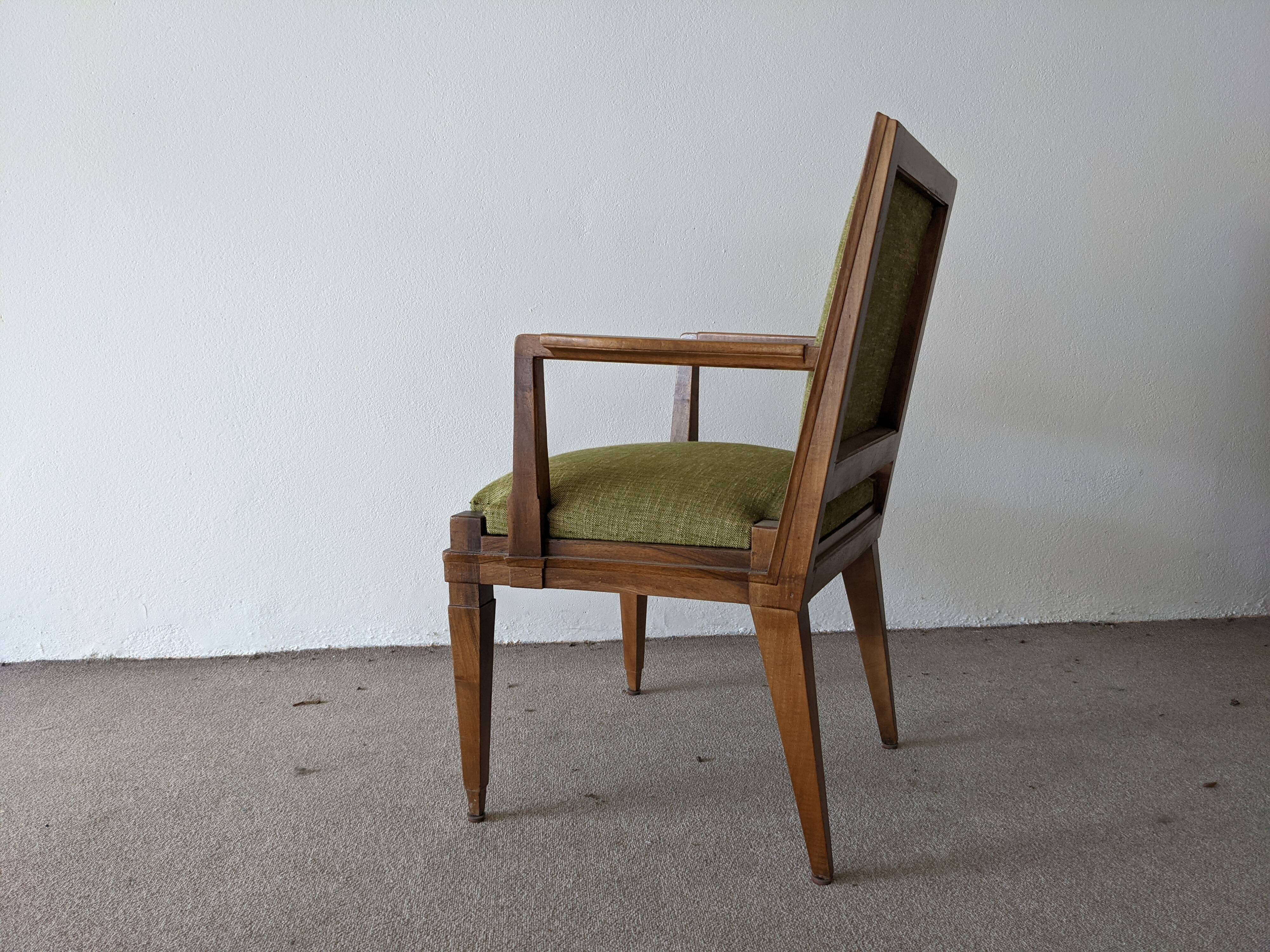 4 walnut bridges armchairs