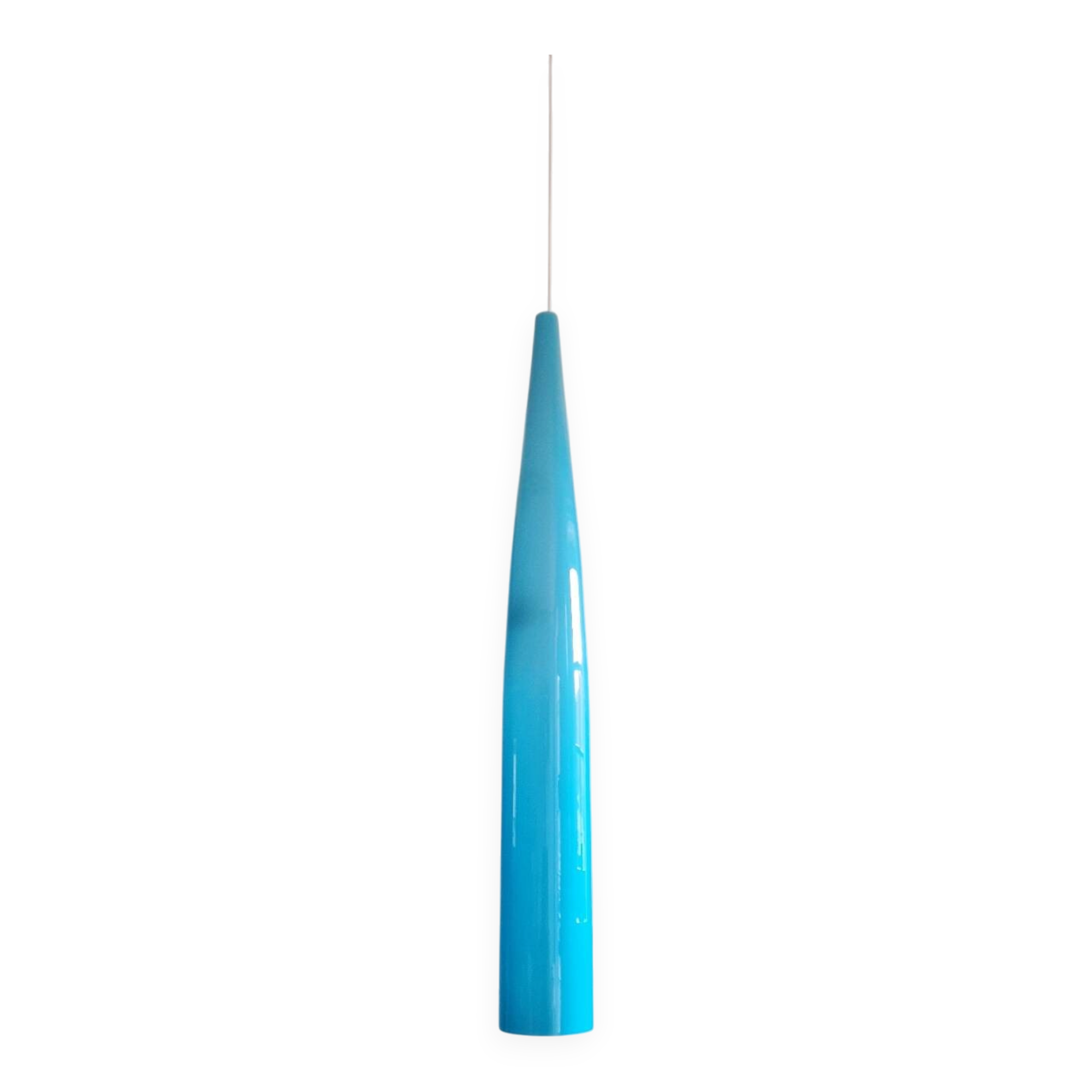 Suspension XXL en verre de Murano bleu, Alessandro Pianon,Vistosi,1960