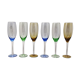 1970s Astonishing Set of Six Murano Glasses by Nason. Made in Italy