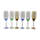 1970s Astonishing Set of Six Murano Glasses by Nason. Made in Italy