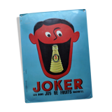 Plate advertising metal Joker