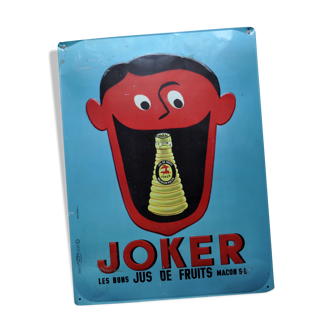 Plate advertising metal Joker