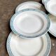 6 deep plates St Amand in blue ironstone