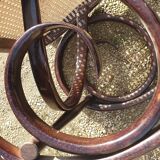 Rocking chair wood and canage seventies