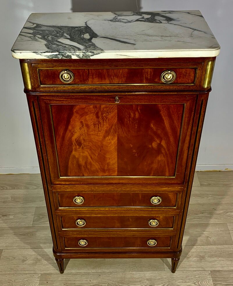 SECRETARY of Louis XVI Style, ACAJOU, nineteenth century