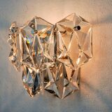 Kinkeldey wall lamp, cut crystals, 2 levels, Germany, 1970