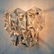 Kinkeldey wall lamp, cut crystals, 2 levels, Germany, 1970