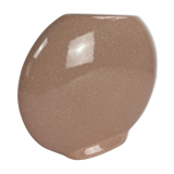 Pink and white speckled round vase