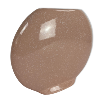 Pink and white speckled round vase