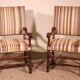 pair of Louis XIII period walnut armchairs - 17th century