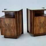 1938s,  Pair of art deco bedside table , Czechoslovakia