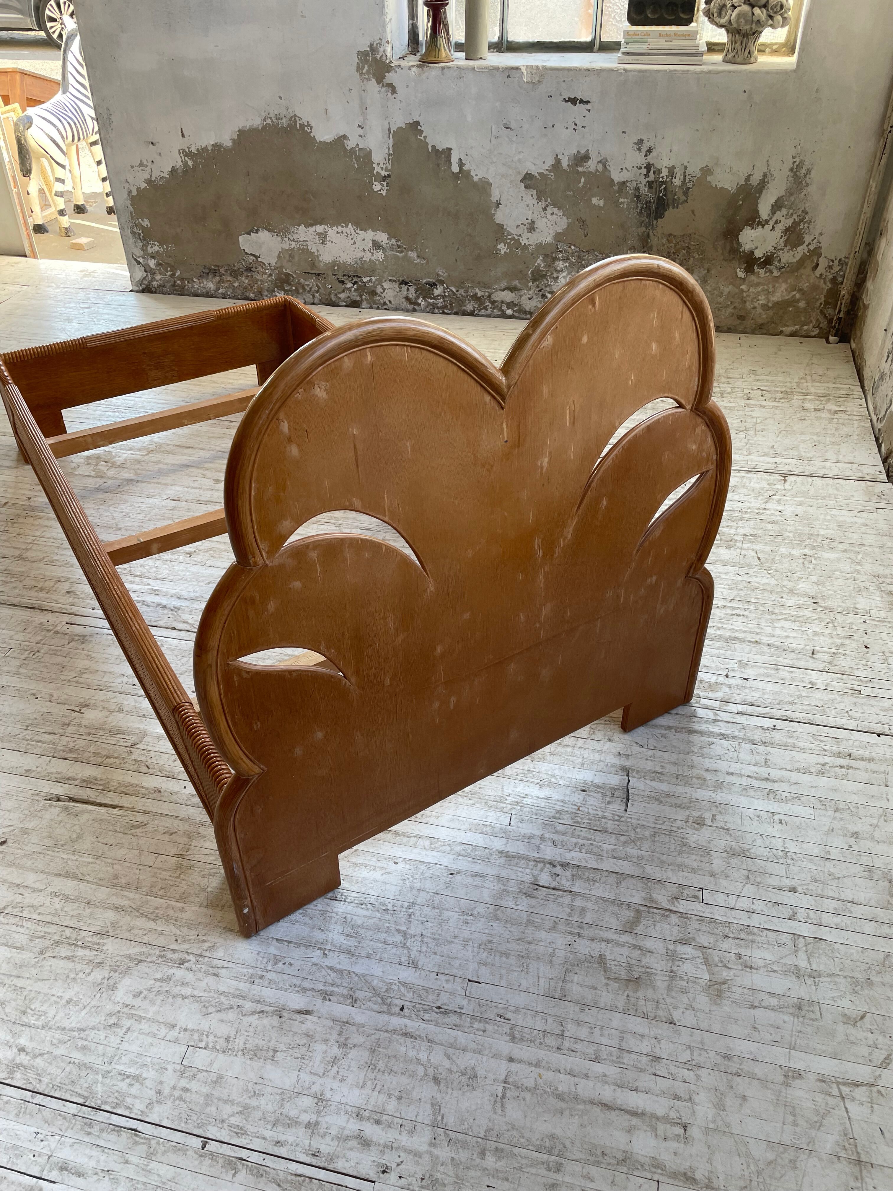 Bed 1 place "palm" wicker and rattan Vivai Del Sud