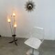 Old swivel desk chair plexiglass and steel design from the 70s