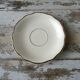2 tasses et 2 sous-tasses Villeroy & Boch Mettlach ivoire et or