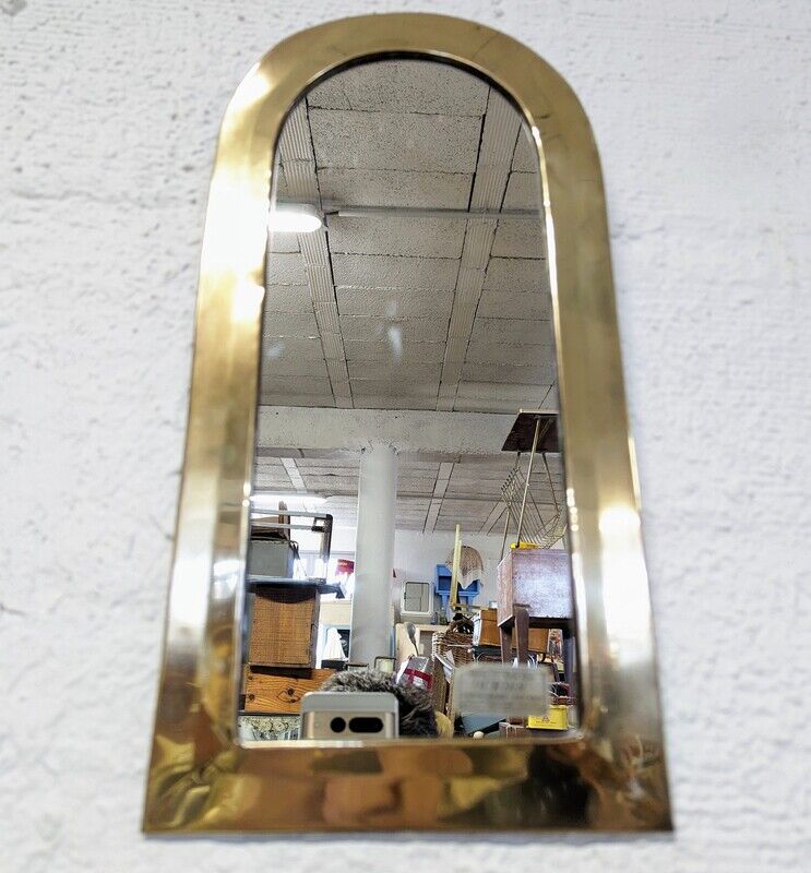 Urdu mirror in solid brass