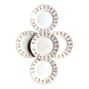5 assiettes plates saint - amand