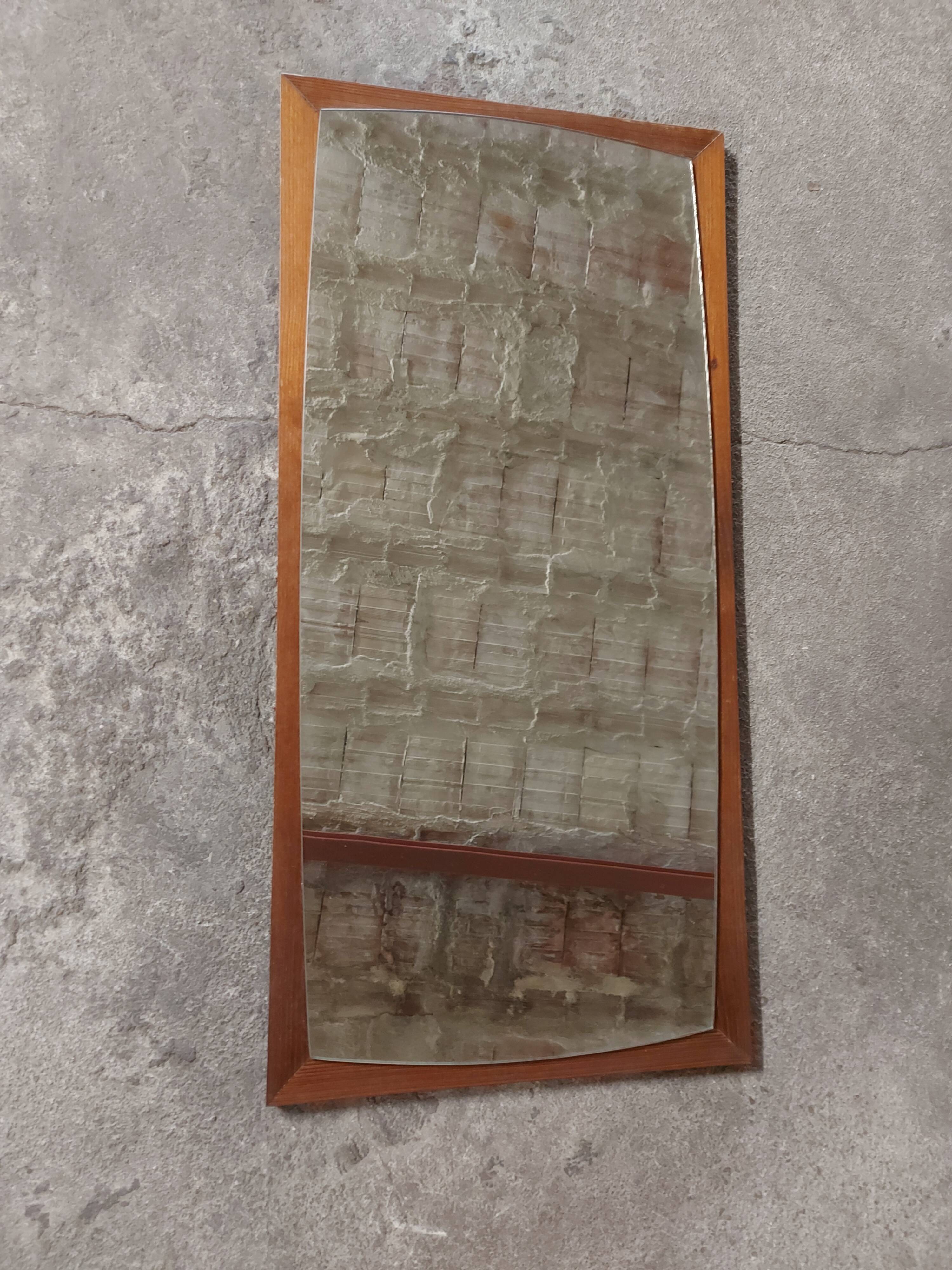 Scandinavian vintage wall mirror 37 X 77 cm