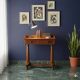 Antique mahogany writing desk with drawer, Italy, 19th century.