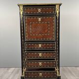 Secretary from the time of Napoleon III in marquetry and gilded bronzes, 19th century.