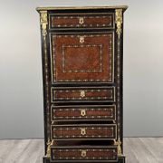 Secretary from the time of Napoleon III in marquetry and gilded bronzes, 19th century.