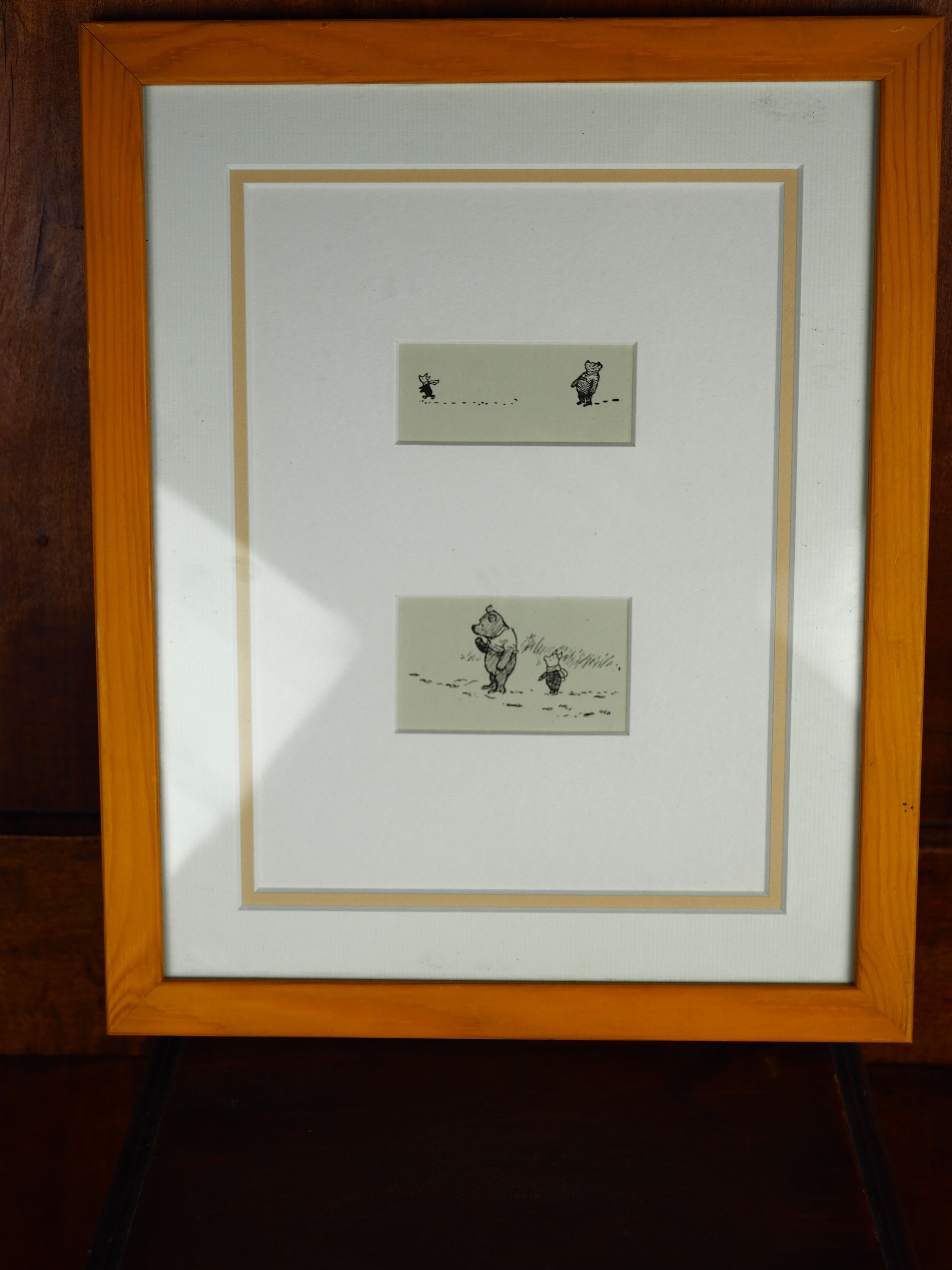 Minimalist composition Winnie the Pooh from book illustrations - E.H. Shepard - XXth