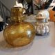 Vintage molded glass pendant light
